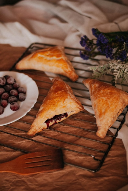 Colazione Torte di ciliegie Delizioso dessert