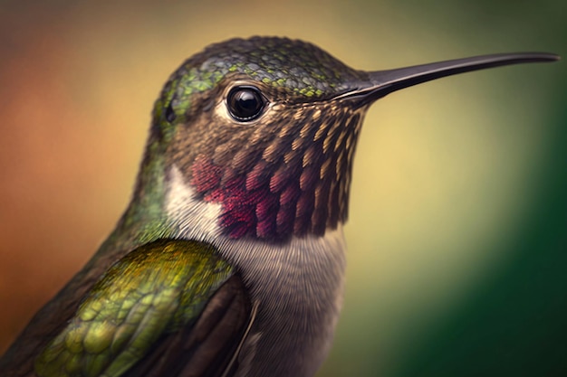 Colibrì colorato sull'albero