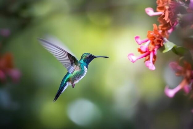 Colibrì in volo Generare Ai