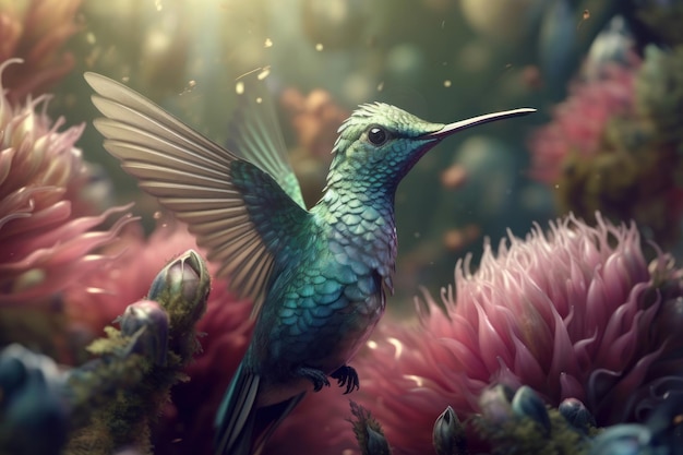 colibrì nell'ambiente naturale