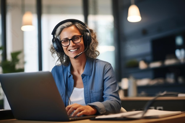 Collaborazione ibrida professionale Donna al lavoro