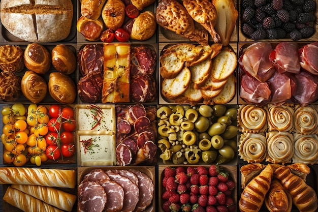 Collage culinario Gourmet foto di cibo