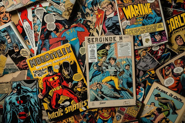 Collage della rivista Retro Comics