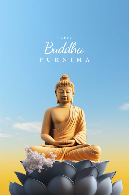 Collage di Happy Buddha Purnima