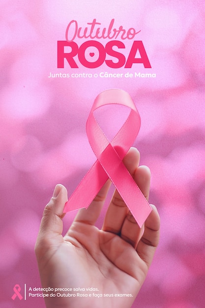 Collage di nastro rosa per il cancro al seno