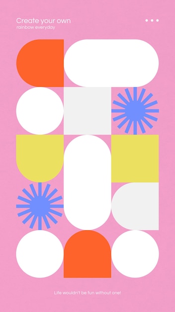 Collage fotografico geometrico rosa PNG
