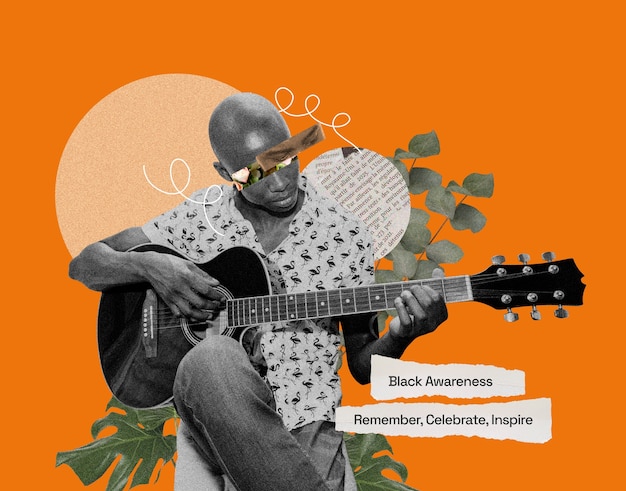 Collage per la celebrazione della Giornata della Consapevolezza Nera
