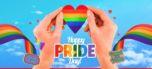 Collaggio di banner di Happy Pride Day