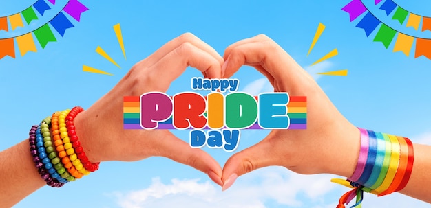 Collaggio di banner di Happy Pride Day