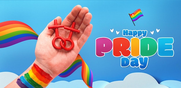 Collaggio di banner di Happy Pride Day