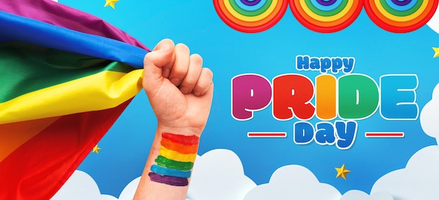 Collaggio di banner di Happy Pride Day