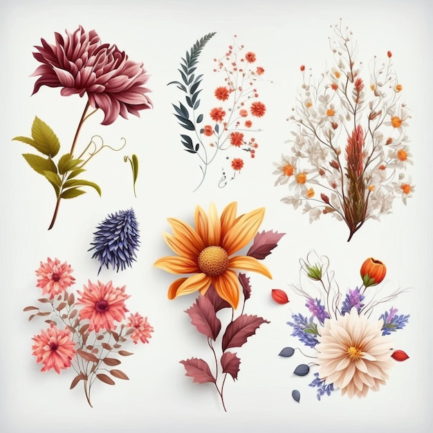 Collezione botanica Decorazione floreale