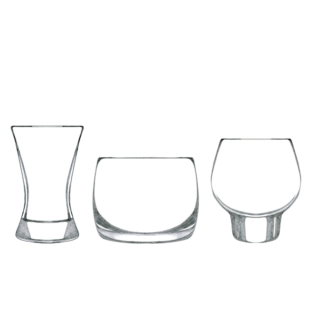 Collezione di bicchieri per cocktail shot