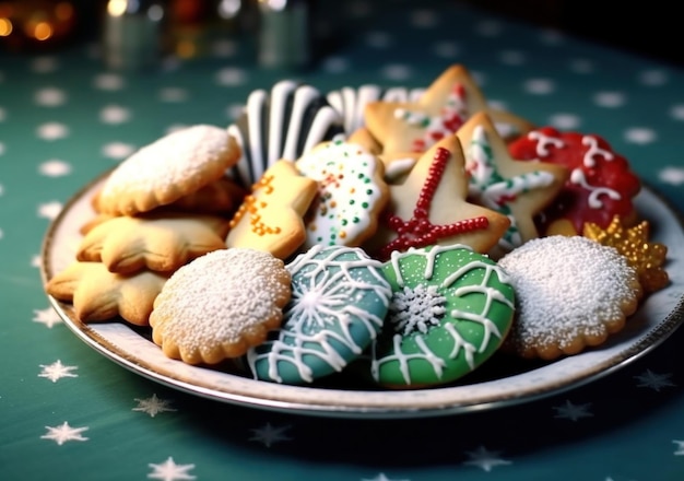 collezione di biscotti di Natale