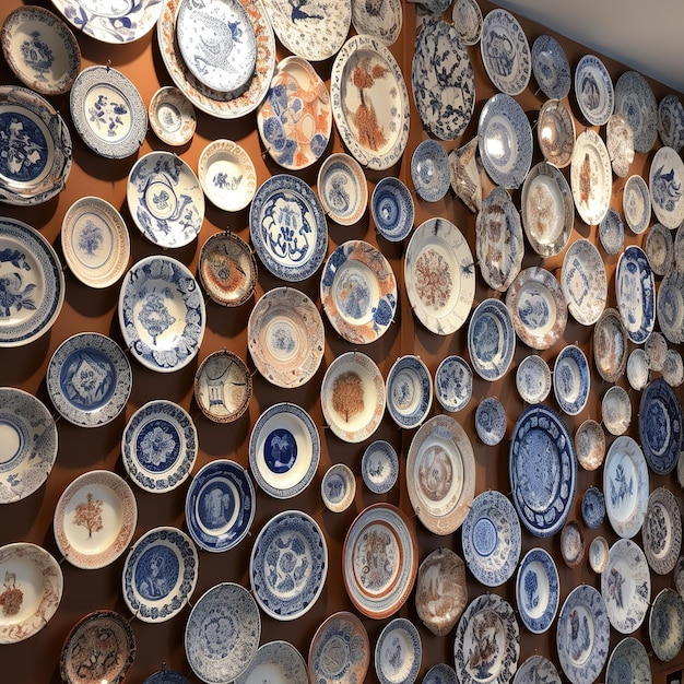 Collezione di colorate ceramiche portoghesi