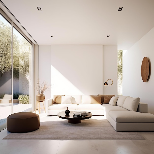 Collezione di design d'interni per soggiorno minimalista