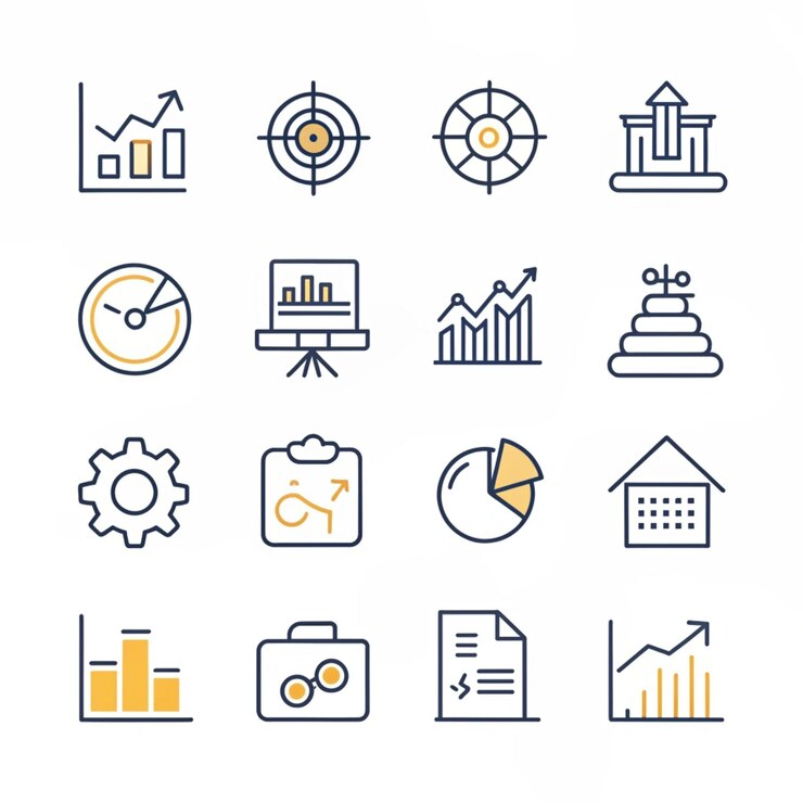 Foto collezione di icone contenente 16 icone di tratto modificabili perfetto per loghi, statistiche e infografiche modifica lo spessore della linea in un programma di editing vettoriale per soddisfare le tue esigenze