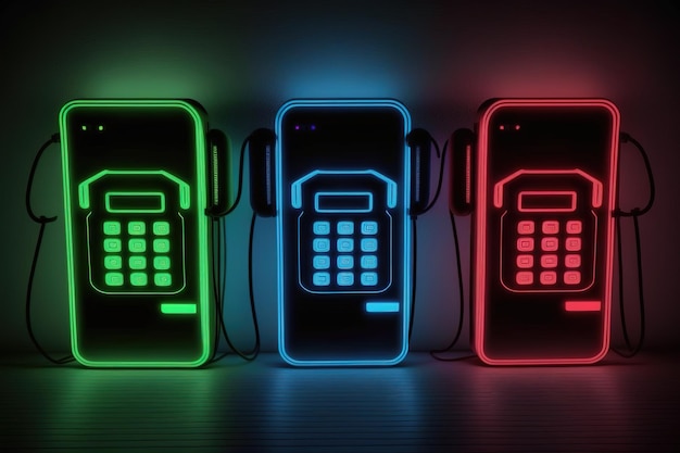 Collezione di insegne telefoniche al neon insegne al neon