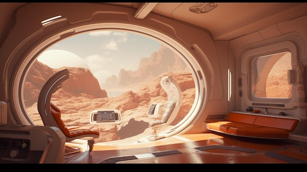 Collezione di interni futuristici Esplora il mondo della fantascienza Spazi di vita Lussuoso moderno