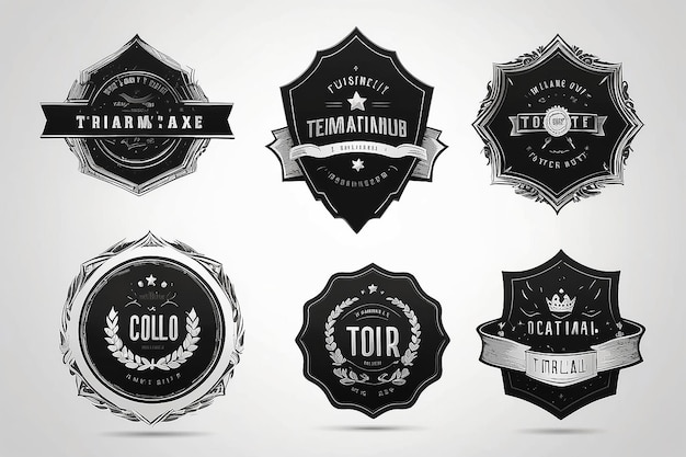 Collezione di modelli di badge premium Disegni di insigni di qualità
