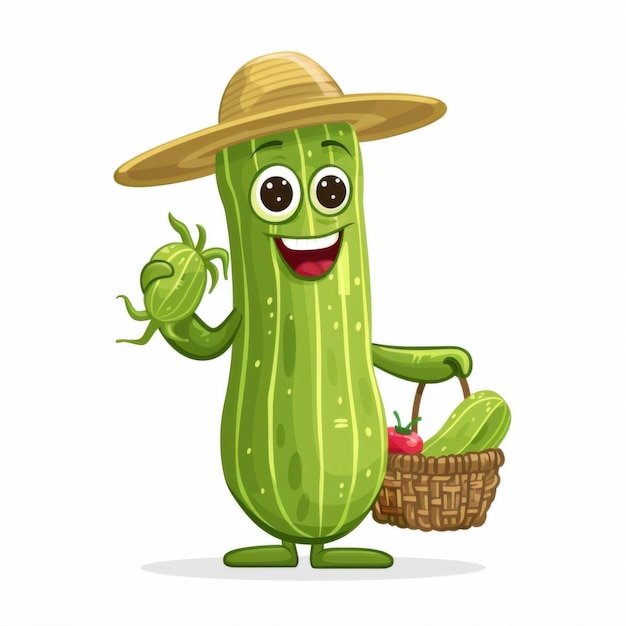 Collezione di personaggi di okra freschi e gioiosi