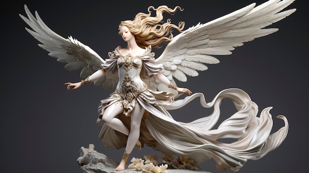 Collezione di statuette di angeli graziosi