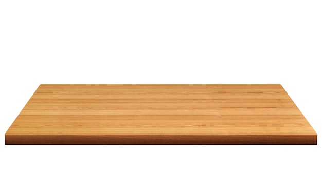 Collezione di tavole di legno isolate su sfondo bianco