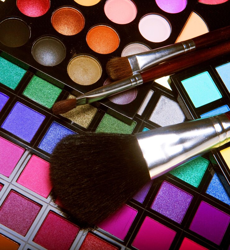 Foto collezione di trucco da vicino