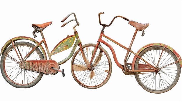 Collezione nostalgica di biciclette d'epoca