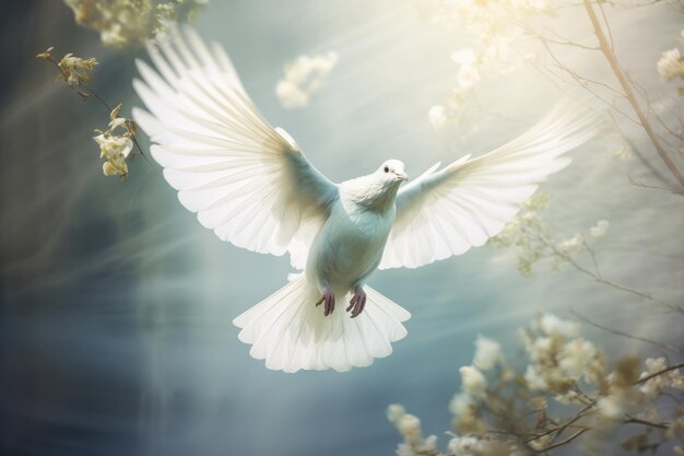 colomba bianca in volo Giornata internazionale della pace