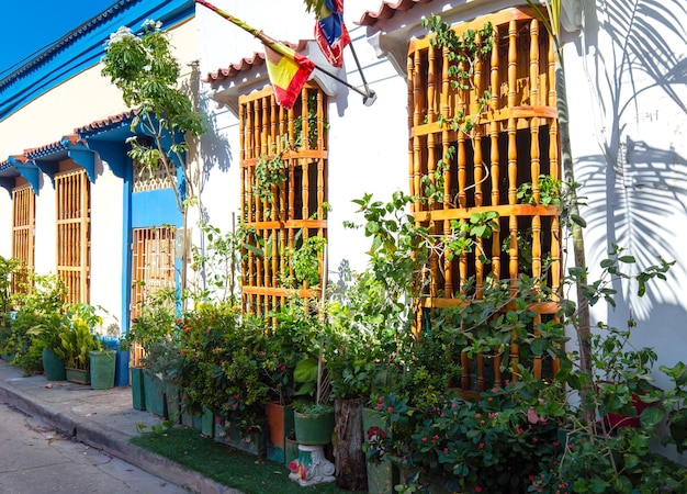 Colombia Cartagena Città murata Cuidad Amurrallada ed edifici colorati nel centro storico della città