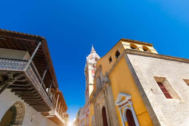 Colombia Cartagena Città murata Cuidad Amurrallada ed edifici colorati nel centro storico della città