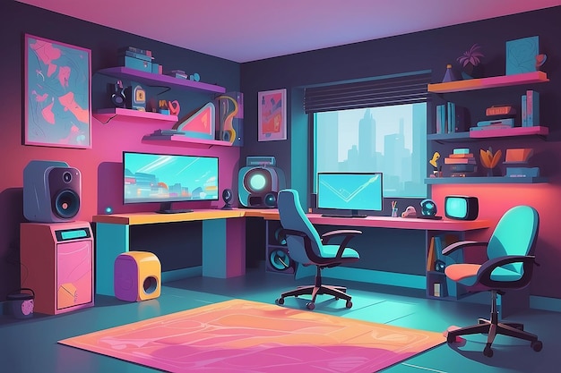 Color Harmony trasforma il tuo spazio con un GenderNeutral Gamers Retreat