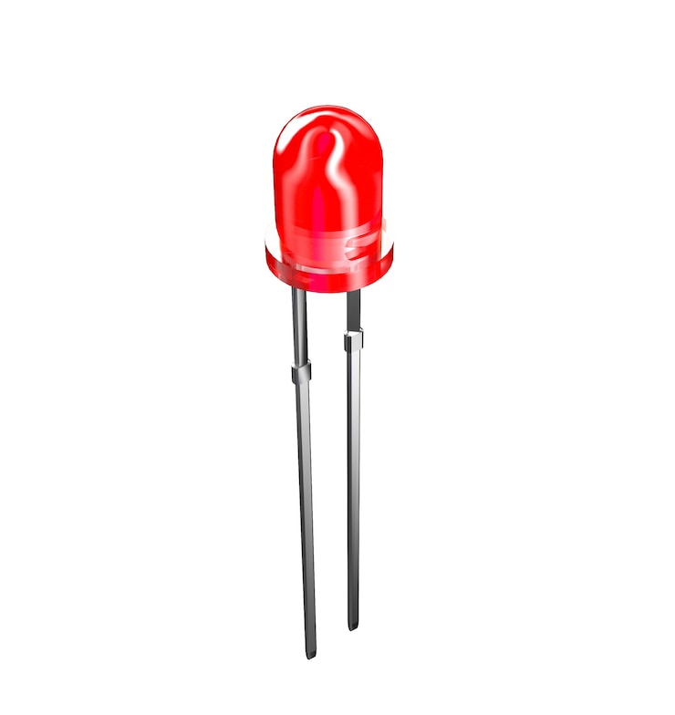 Photo color leds on a white background