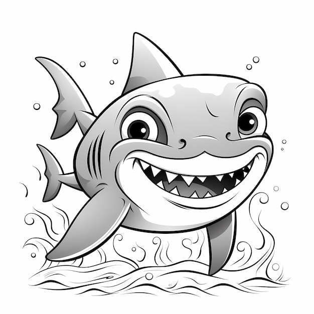 Color Me Hammerhead Kids Coloring Book con adorabili disegni di squali e linee spesse