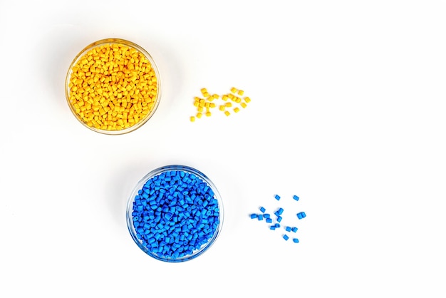 Colorante polimero in palline di plastica.