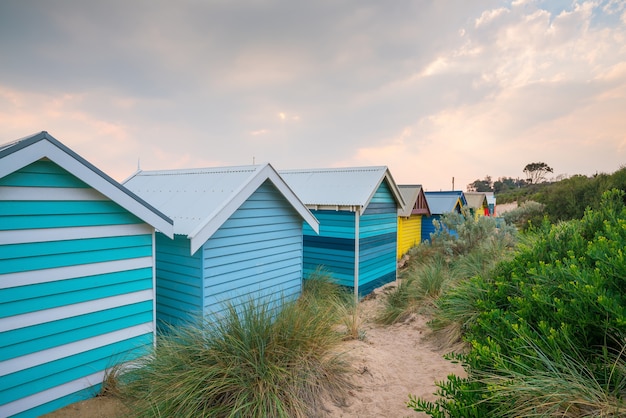 Colorata casa sulla spiaggia a Brighton Beach a Melbourne in Australia