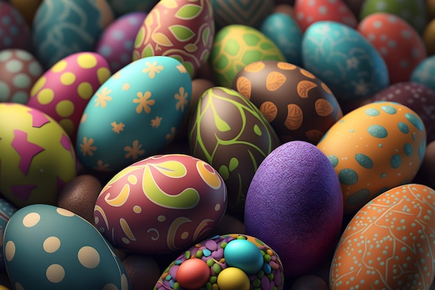 Colorate uova di Pasqua modello