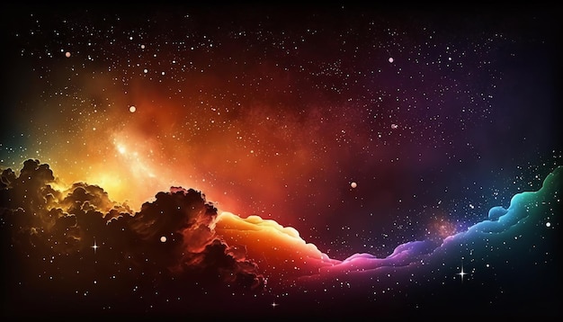 Colorato abbagliante cielo stellato wallpaper universo cielo stellato backgroundGenerative AI