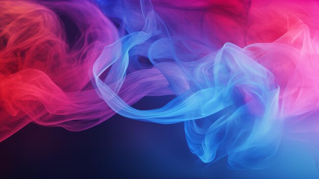 Colorato bellissimo sfondo pubblicitario Colori brillanti audaci Ondate di fumo gradiente generazione di AI