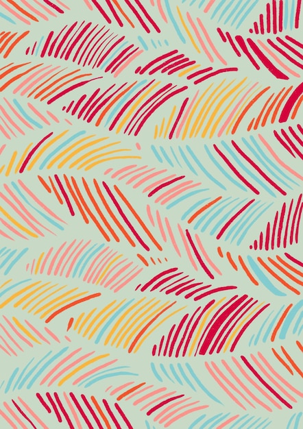 Colorato dipinto astratto moderno Line Art Pattern