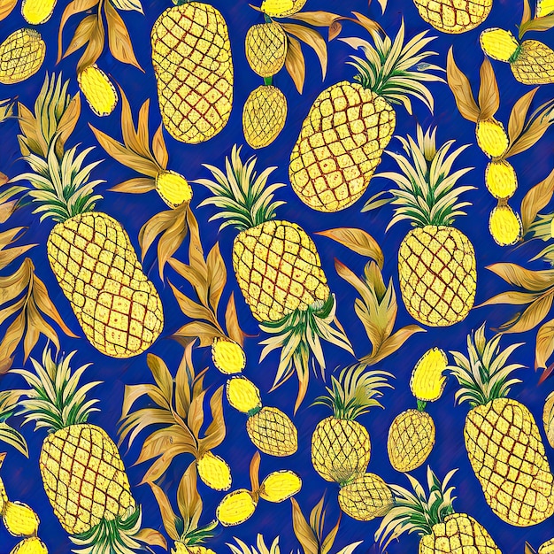 Colorato disegno astratto di frutta di ananas fresco