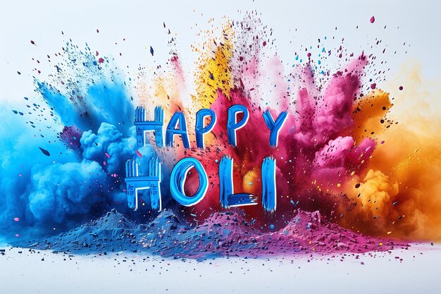 colorato Happy Holi background card design per il festival dei colori dell'India congratulazioni di celebrazione