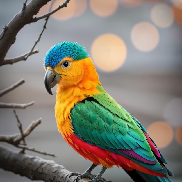 colorato pappagallo macaw ai generato