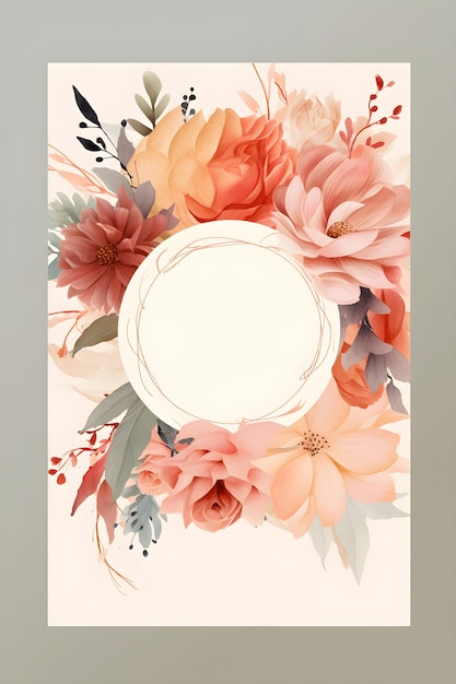 Colorato semplice decorazione floreale illustrazione modello di sfondo disposizione creativa della natura e dei fiori Buono per banner carta di nozze invito progetto di auguri di compleanno ed elemento di design