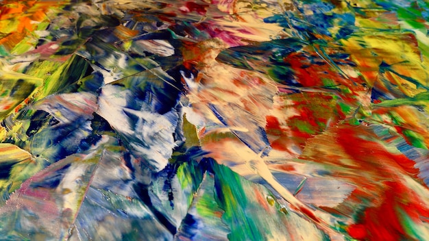 Colorato sfondo astratto dipinto ad olio su tela