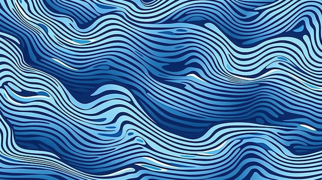 Colorazione del vettore della consistenza delle onde d'acqua Stile di pagina generativa AI