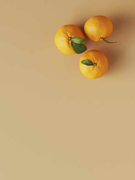 Colore arancio su beige