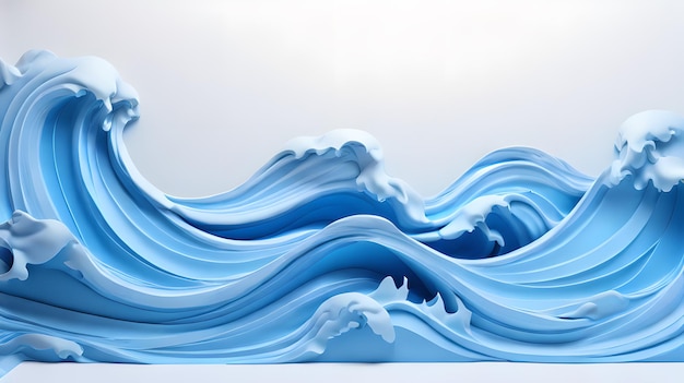 colore blu scuro 3d onde marine paesaggio d'acqua sfondo carta da parati