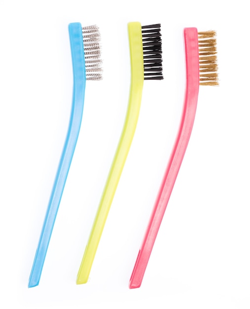 Colore cish spazzole di lavaggio isolate su sfondo bianco.